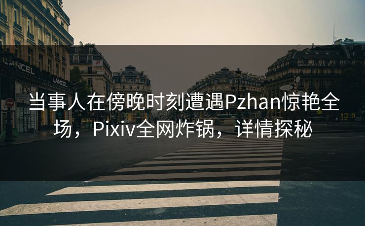 当事人在傍晚时刻遭遇Pzhan惊艳全场，Pixiv全网炸锅，详情探秘